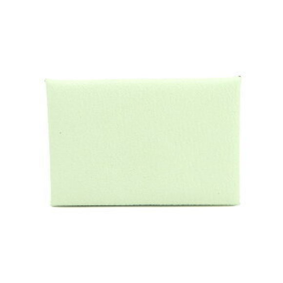 Hermes Calvi Verso Card Case Chevre Vert Fizz Blue Zephyr B - Picture 2 of 5